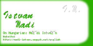 istvan madi business card